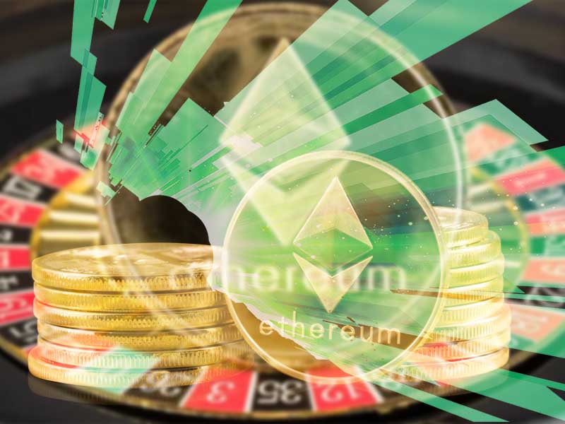 crypto coins on the roulette